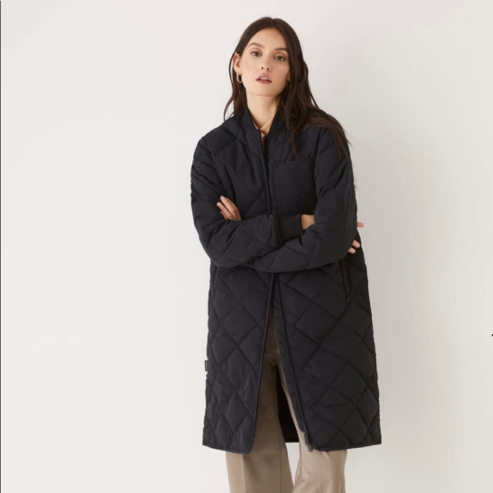 NWT Frank and Oak Skyline Maxi Bomber in Black - XS